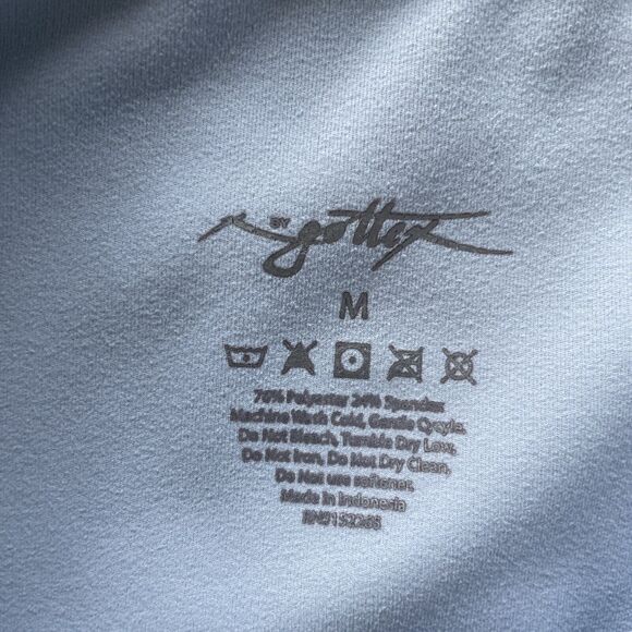 X By Gottex Women's High Rise Active Workout Legging Size M Pockets Light Blue - Picture 3 of 9